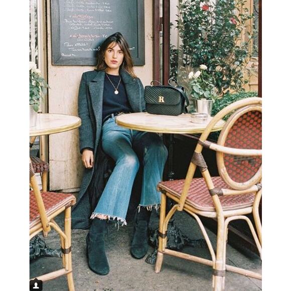 Michael Kors Hamilton Travel Mini Crossbody |  Black Leather | Gold Chain Accent - Picture 16 of 16